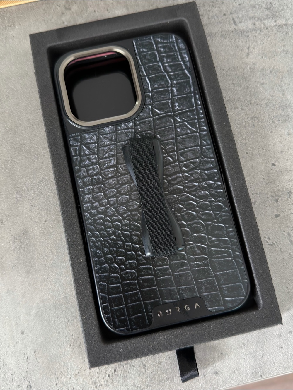 Burga Snakeskin iPhone 15 Pro Max Case - Black